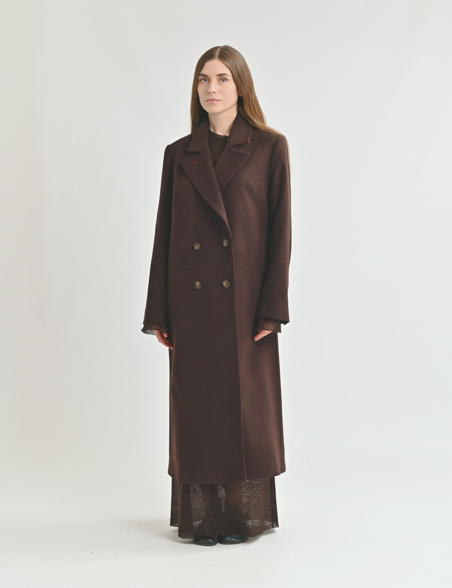 Картинка Пальто темно-коричневе